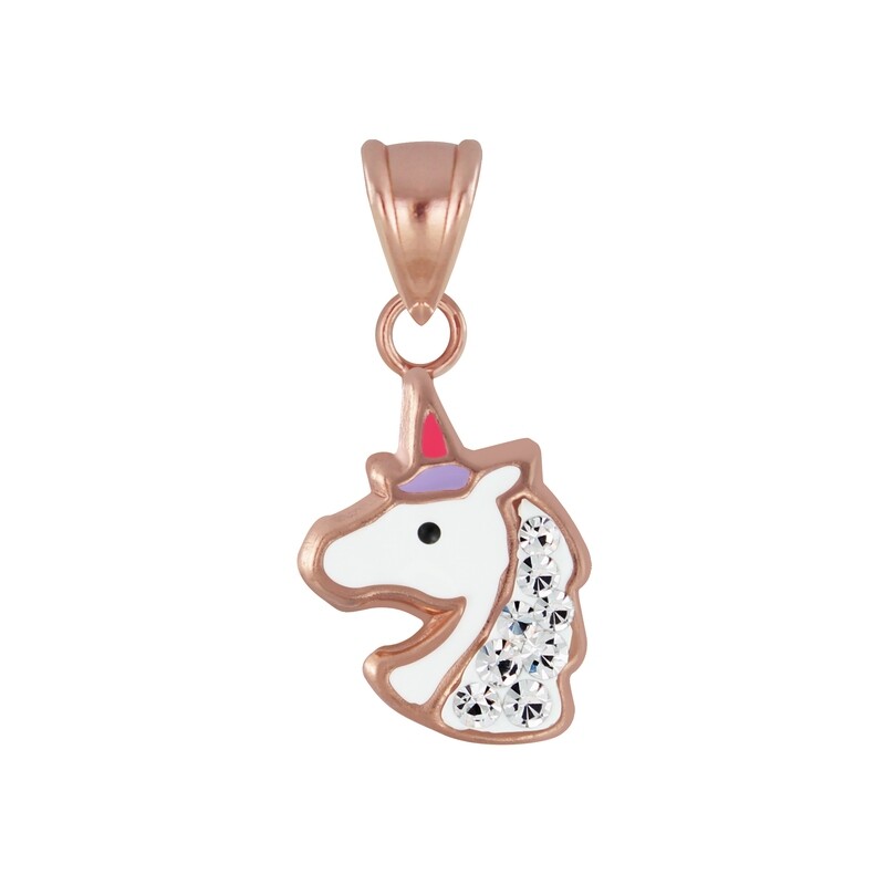 14k Rose Gold plated Unicorn Pendant