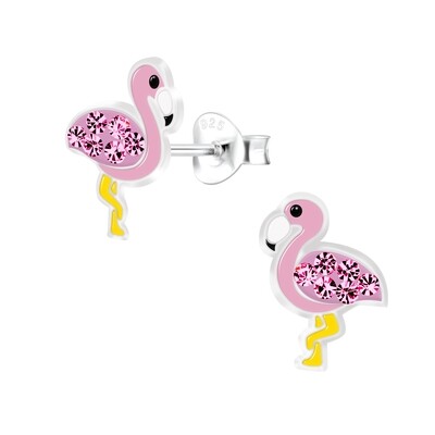 Pink Flamingo Ear Studs