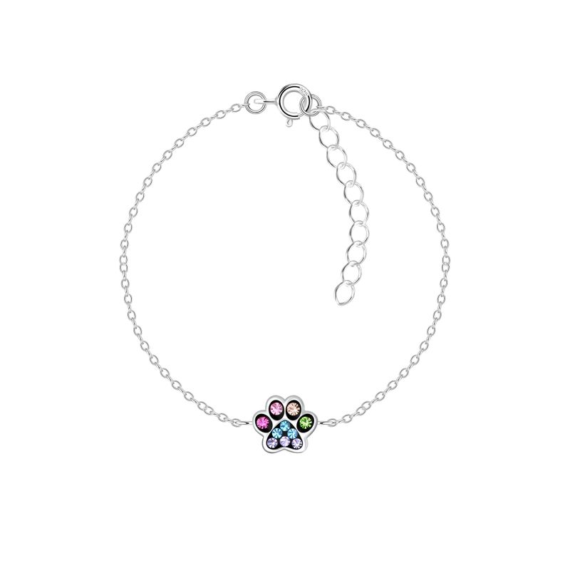 I love Paw Prints Bracelet - Multicolour