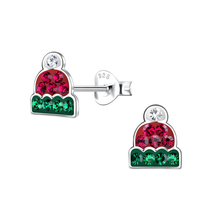 Crystal Winter Hat Ear Studs