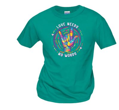 ASL Love Needs No Words T-shirt