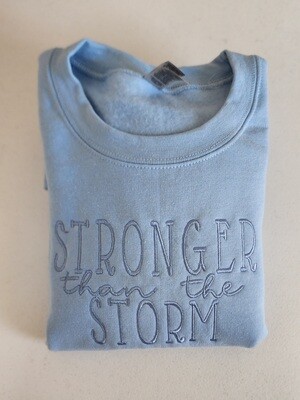Stronger Than The Storm Embroidered Sweatshirt