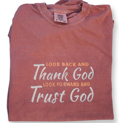 Look Back And Thank God Long Sleeves Embroidered Shirt