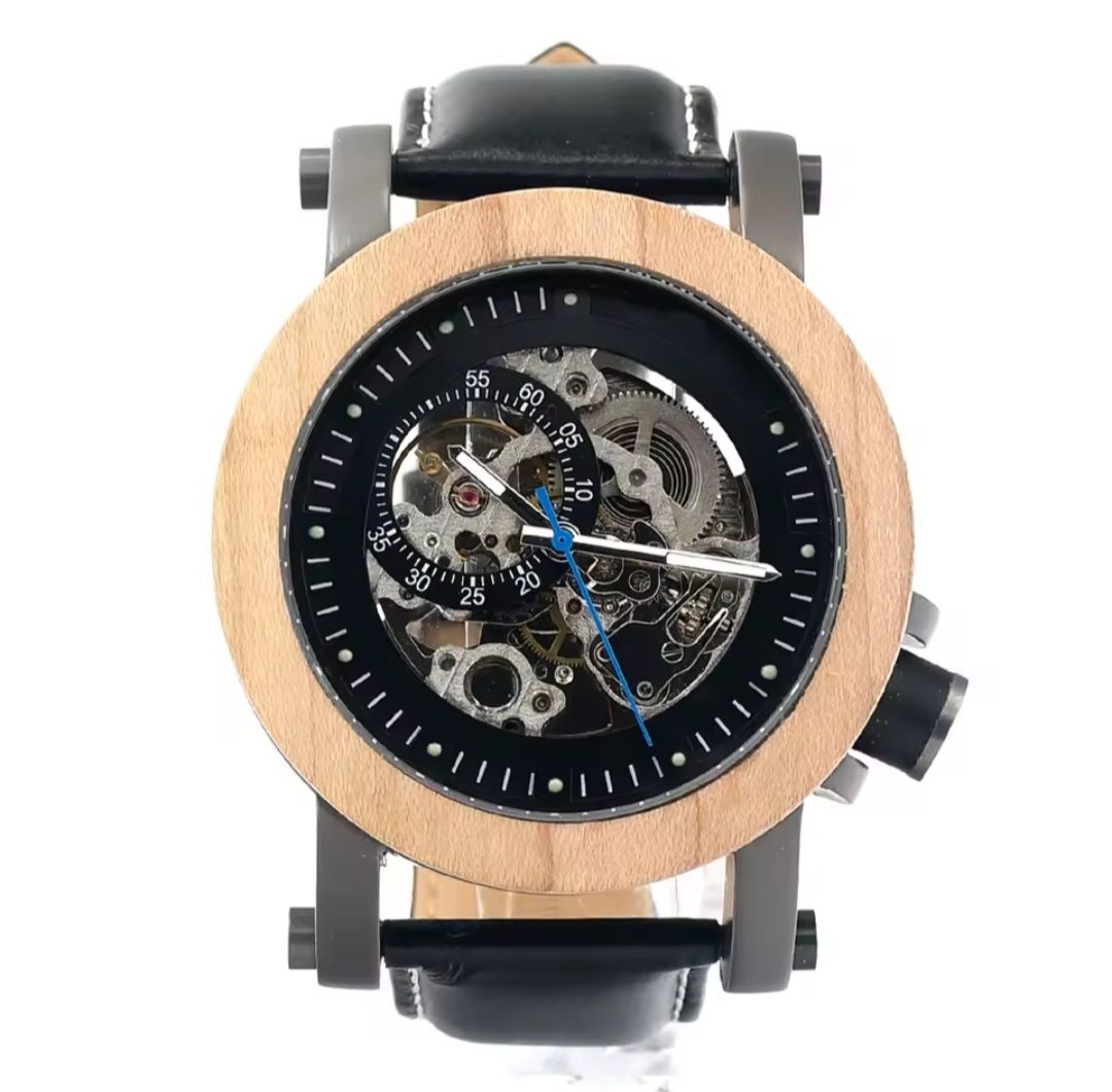 Bobo Bird Wings Of Desire Mechanical Watch For Men With Wood Accent
