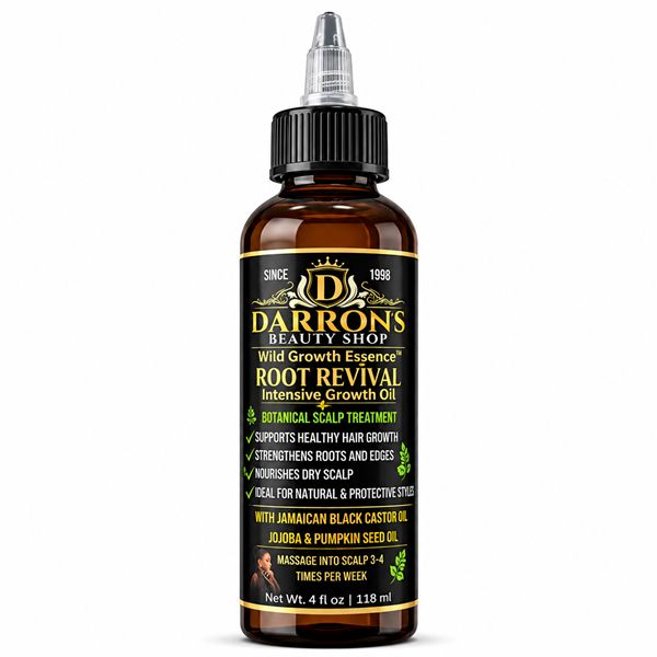 Root Revival Intensive Growth Oil 4oz For Healthy Hair Growth &amp; Strengthened Roots with Jamaican Black Castor Oil