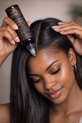 Silky Shield Shine Oil | Lightweight Frizz Control Oil for Silk Press, Relaxed &amp; Natural Hair | Glass Shine Hair Serum