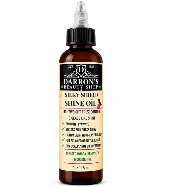 Darron's Beauty Shop Silky Shield Shine Oil Lightweight Shine + Frizz Control Hair Oil