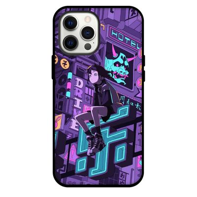 Anime Girl Phone Case For iPhone - Anime Girl In Cyber City