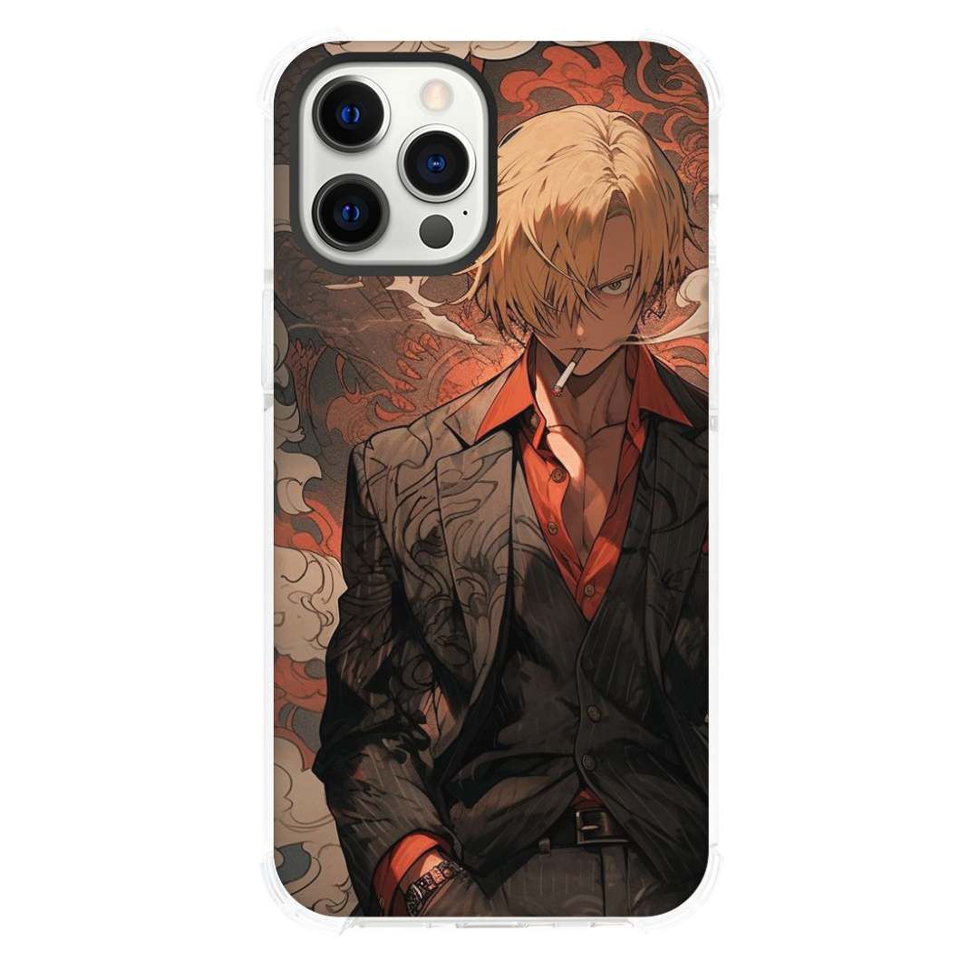 One Piece Vinsmoke Sanji Phone Case For iPhone - Sanji Black Leg Smoking