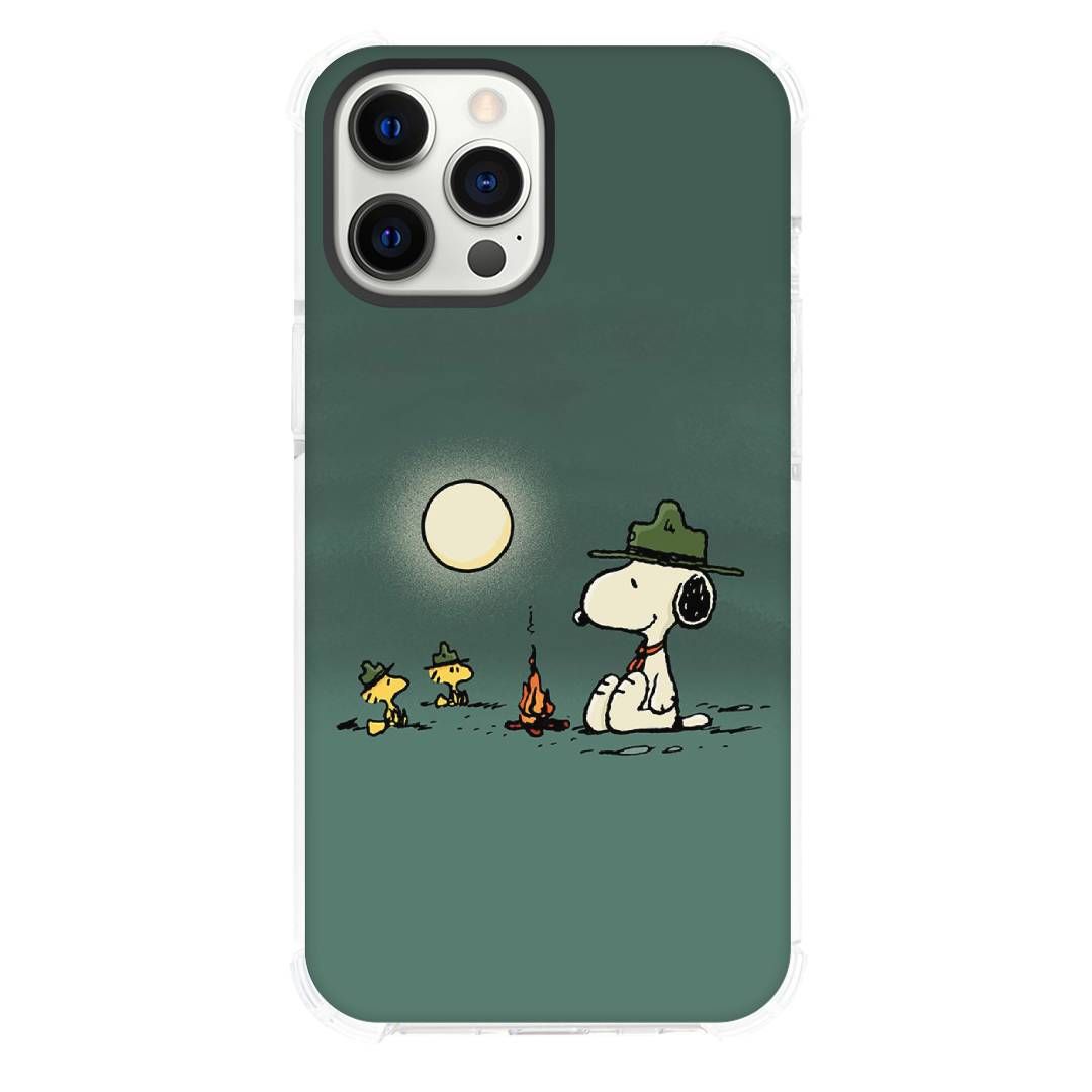 Snoopy Phone Case For iPhone Devices - Snoopy Woodstock Campfire