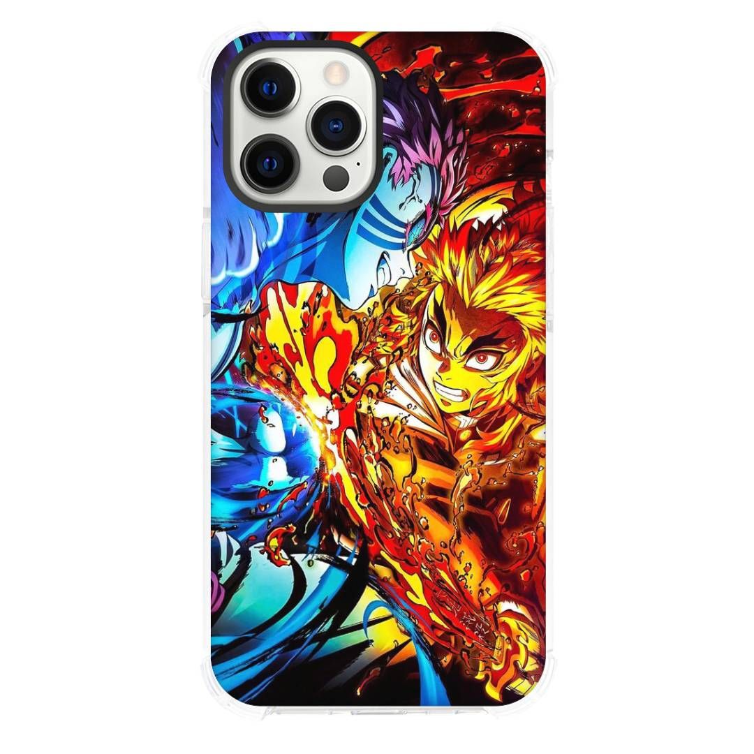 Demon Slayer Phone Case For iPhone Devices - Akaza Kyojuro Rengoku Battle