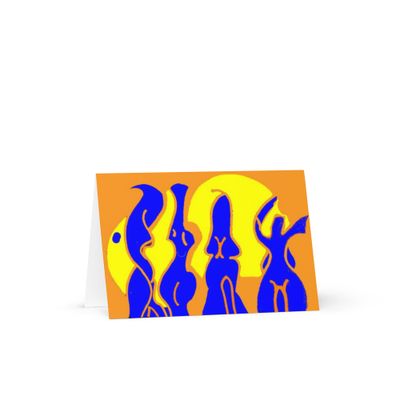 Blue Men Note Card