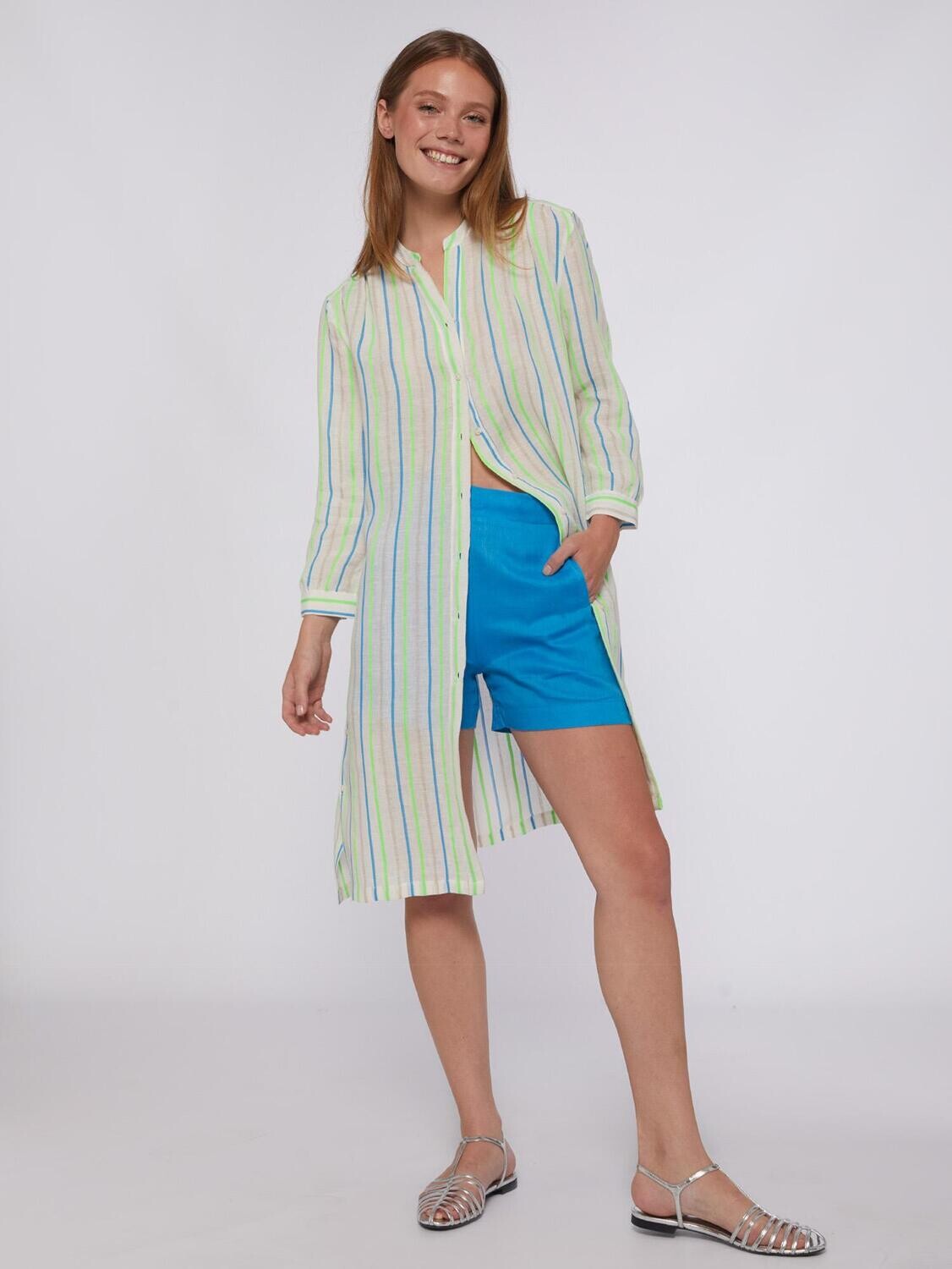 Rebecca Dress, Color: green stripes, Size: xs