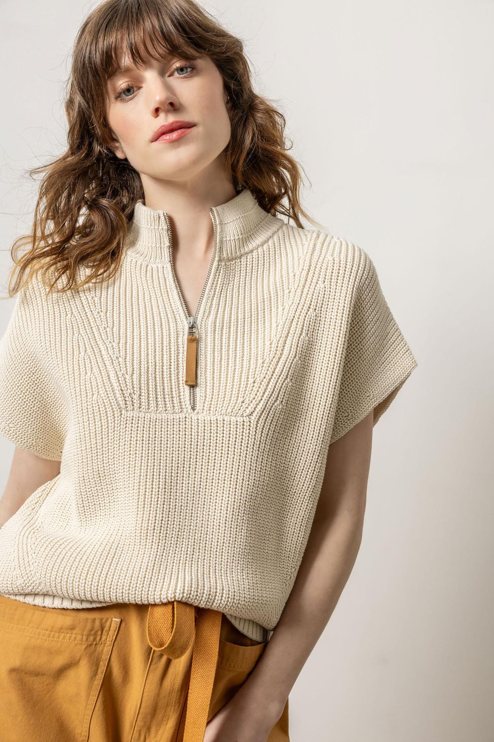 Zip Poncho Sweater