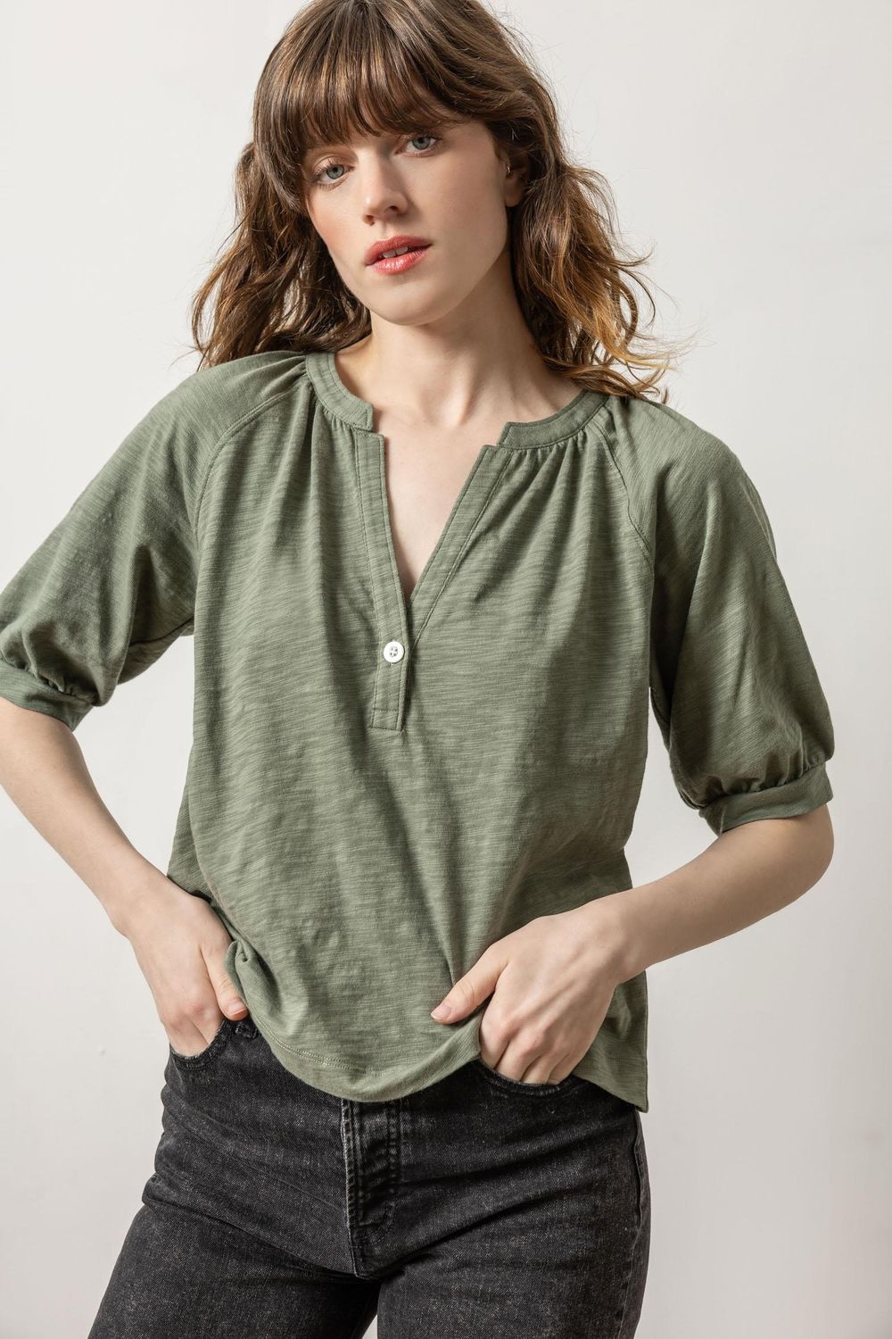Split Neck Raglan