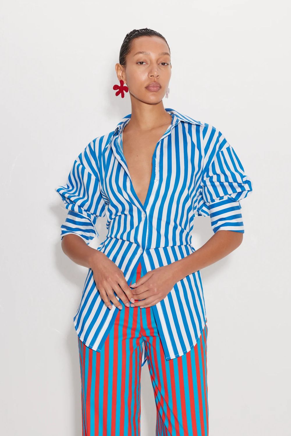 Loch striped button up