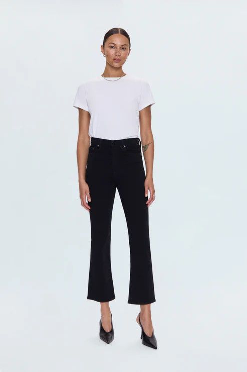 Lennon high rise crop noir