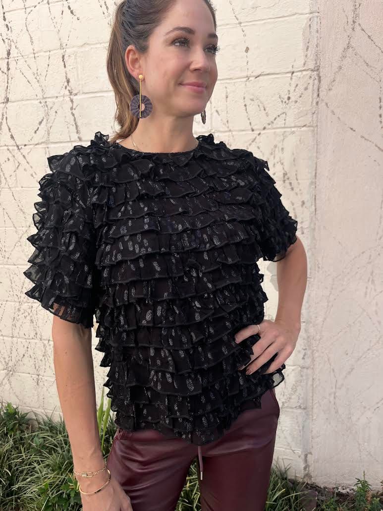 Incarvillea ruffle top