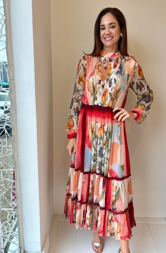 floral sonata chiffon dress