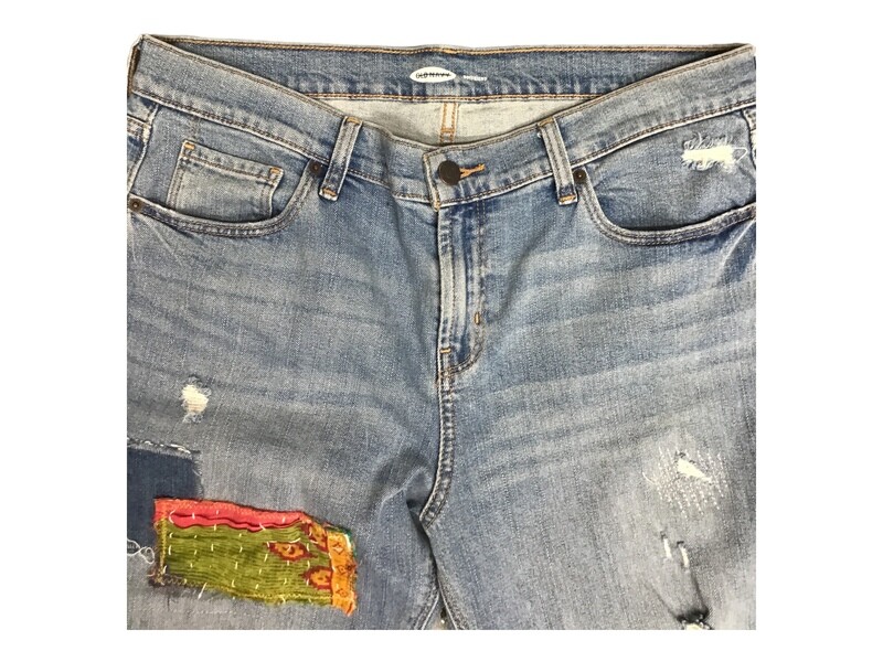 Boho Ladies Upcycled Jeans / Women’s Clothing