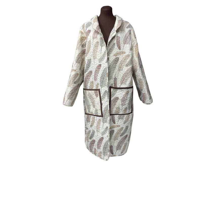 Quilted Reworked and Upcycled Cotton Coat / Duster