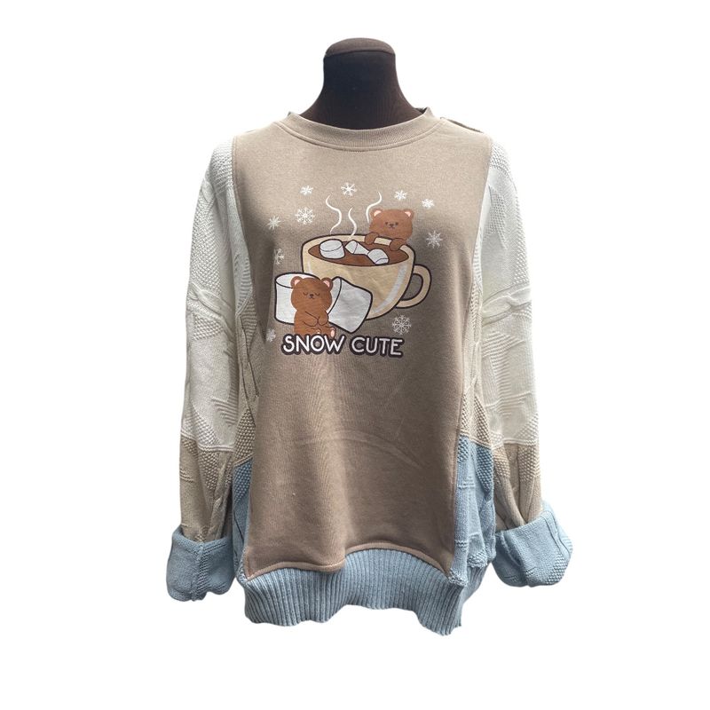 Sweet Teddy Bear Ladies Sweater Sustainable