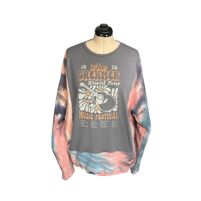 Hippie Reworked Dreamer Music Festival Oversized Sweatshirt