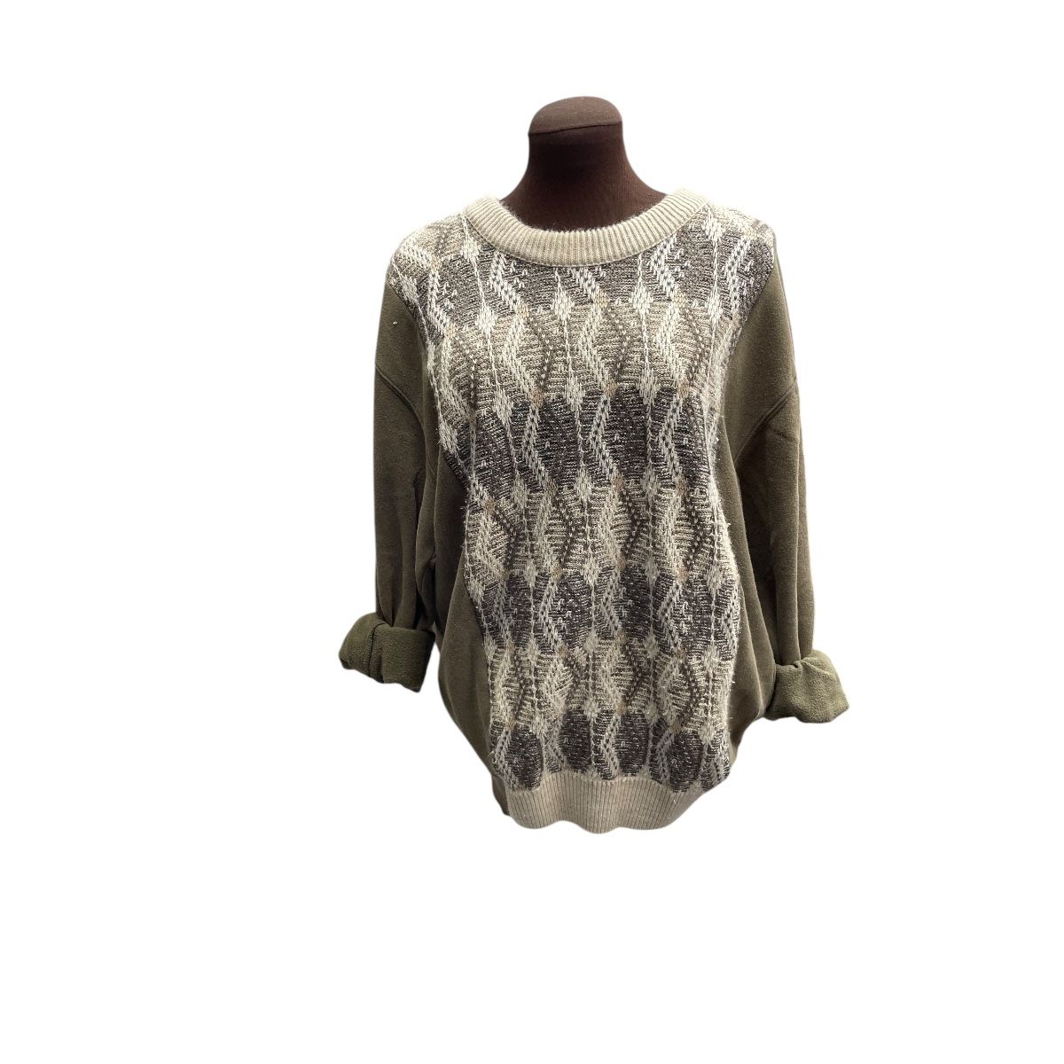 Coogi Style Oversized Upcycled and Reworked Sweater