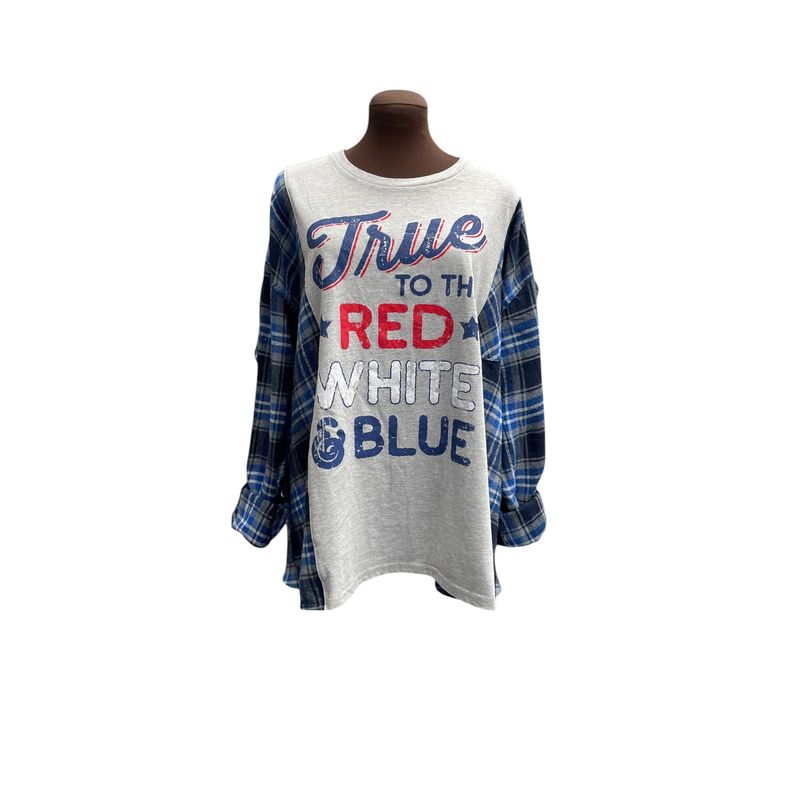 True to the Red White and Blue Reworked Graphic T-Shirt