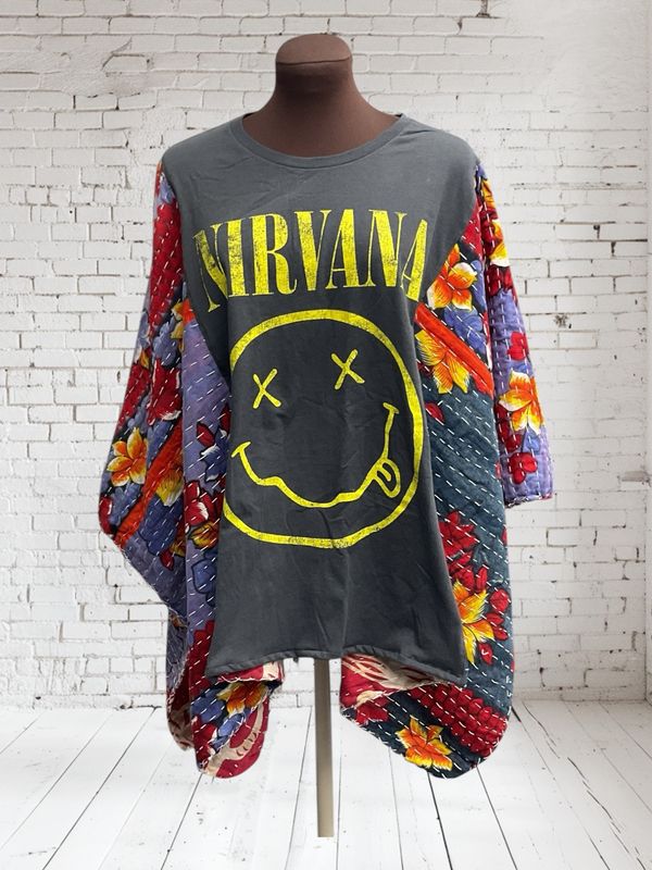 Nirvana Ladies Upcycled Ruana / Poncho