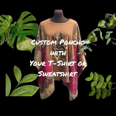 Custom Upcycled Poncho / Send in Your Own Top / Kantha Poncho