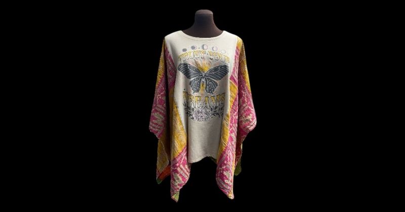 Trust Your Dreams Ladies Butterfly Poncho