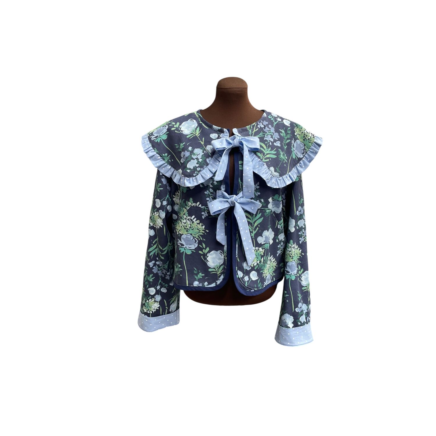 Ladies Floral Cape Jacket / Clancy Upcycled Couture