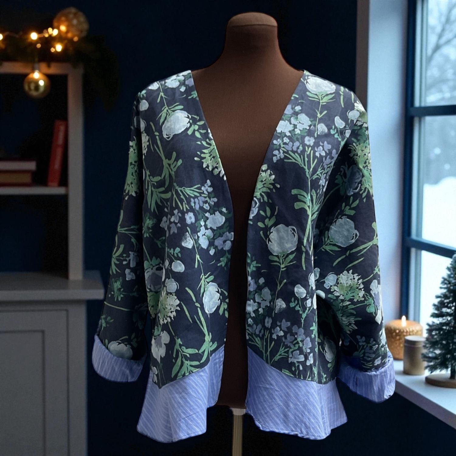 Ladies Boho Cotton Canvas Floral Jacket