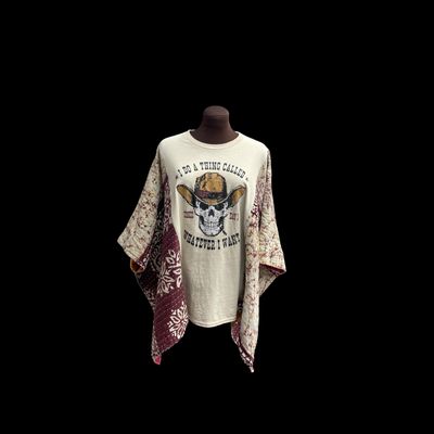 I Do A Thing Called Whatever I Want Ladies Graphic T-Shirt Poncho Ruana Top