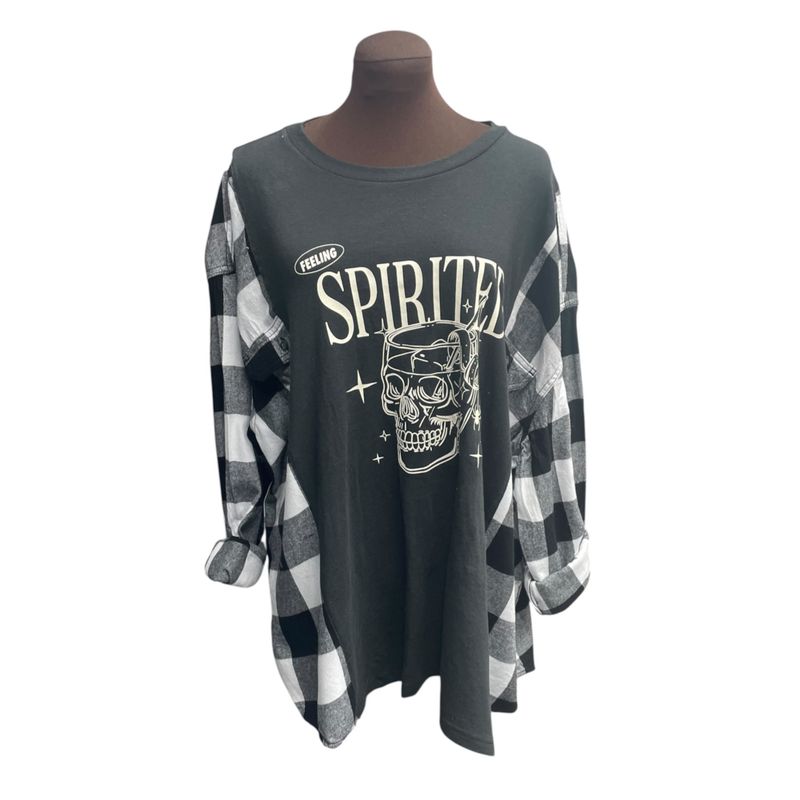 Spirited Halloween Upcycled Graphic Top