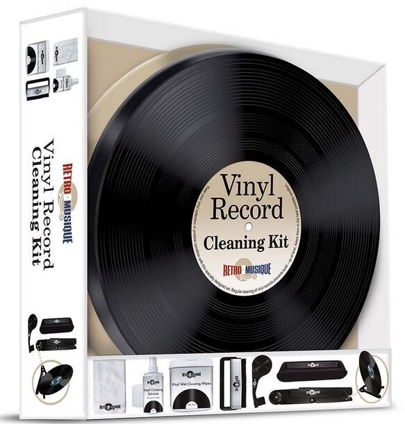 Vinyl Record Cleaning Kit in Round Tin