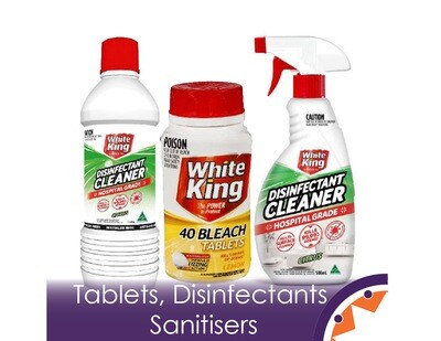 Tablets, Disinfectants, Sanitisers