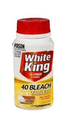 White King Bleach Lemon 40 Tablets