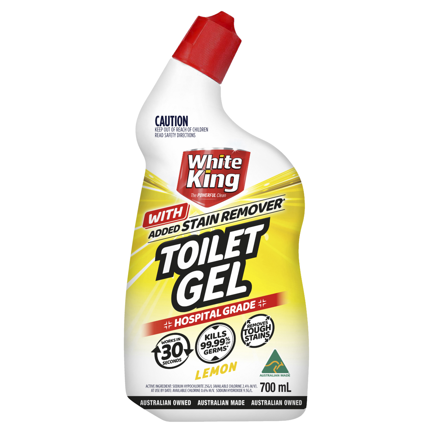 White King Lemon Power Toilet Cleaner Gel | 700mL