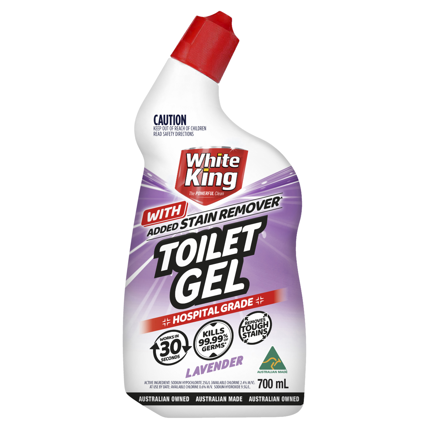 White King Lavender Power Toilet Cleaner Gel | 700mL