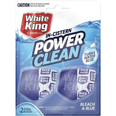 White King In-Cistern Blocks Bleach &amp; Blue 2 Pack