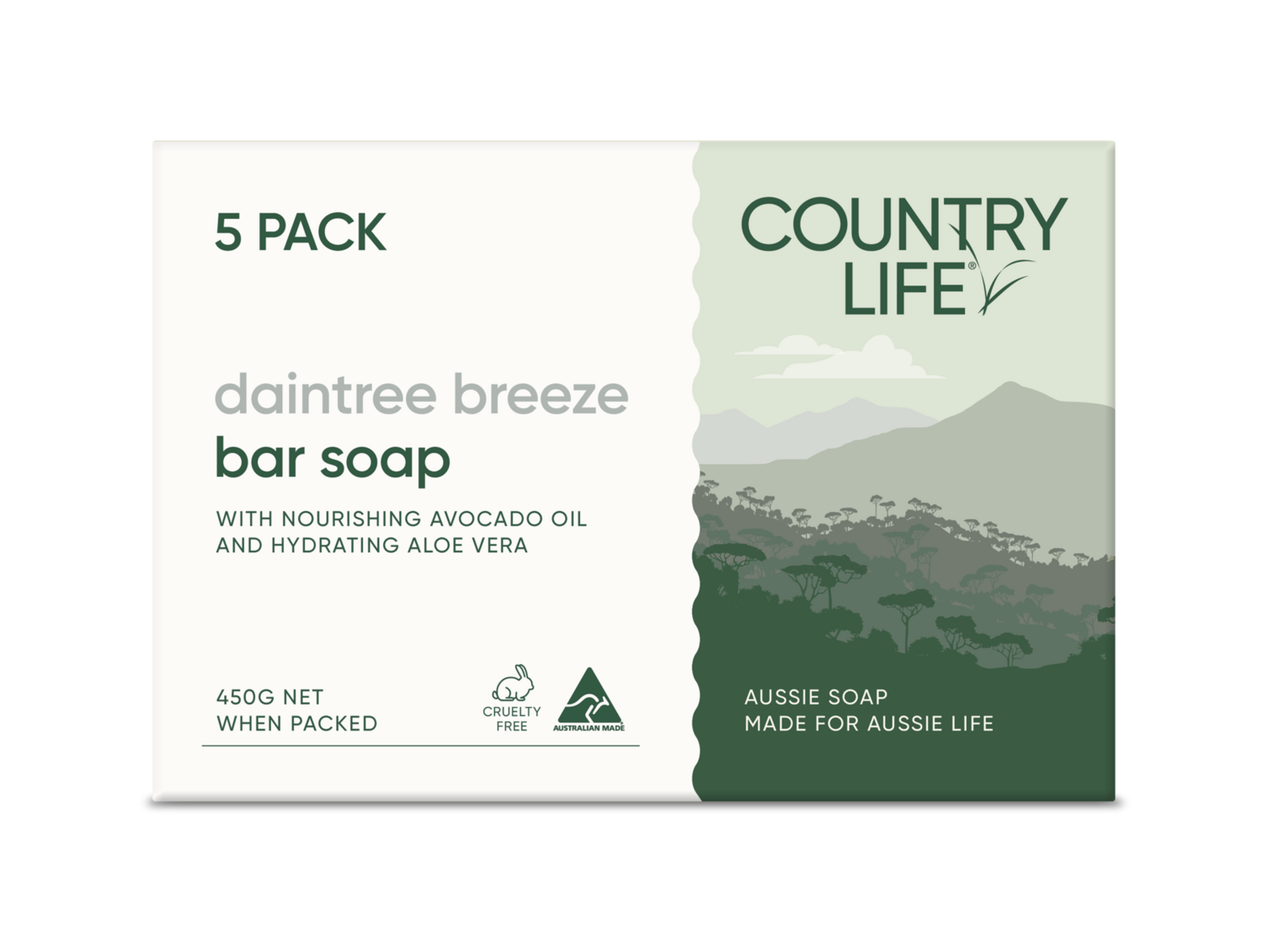 Country Life Bar Soap Daintree Breeze 450g | 5 pack
