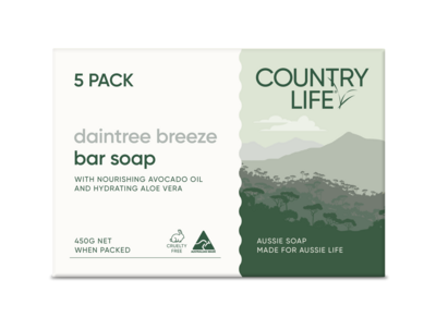 Country Life Bar Soap Daintree Breeze 450g | 5 pack