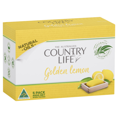 Country Life Golden Lemon Soap | 5 Pack