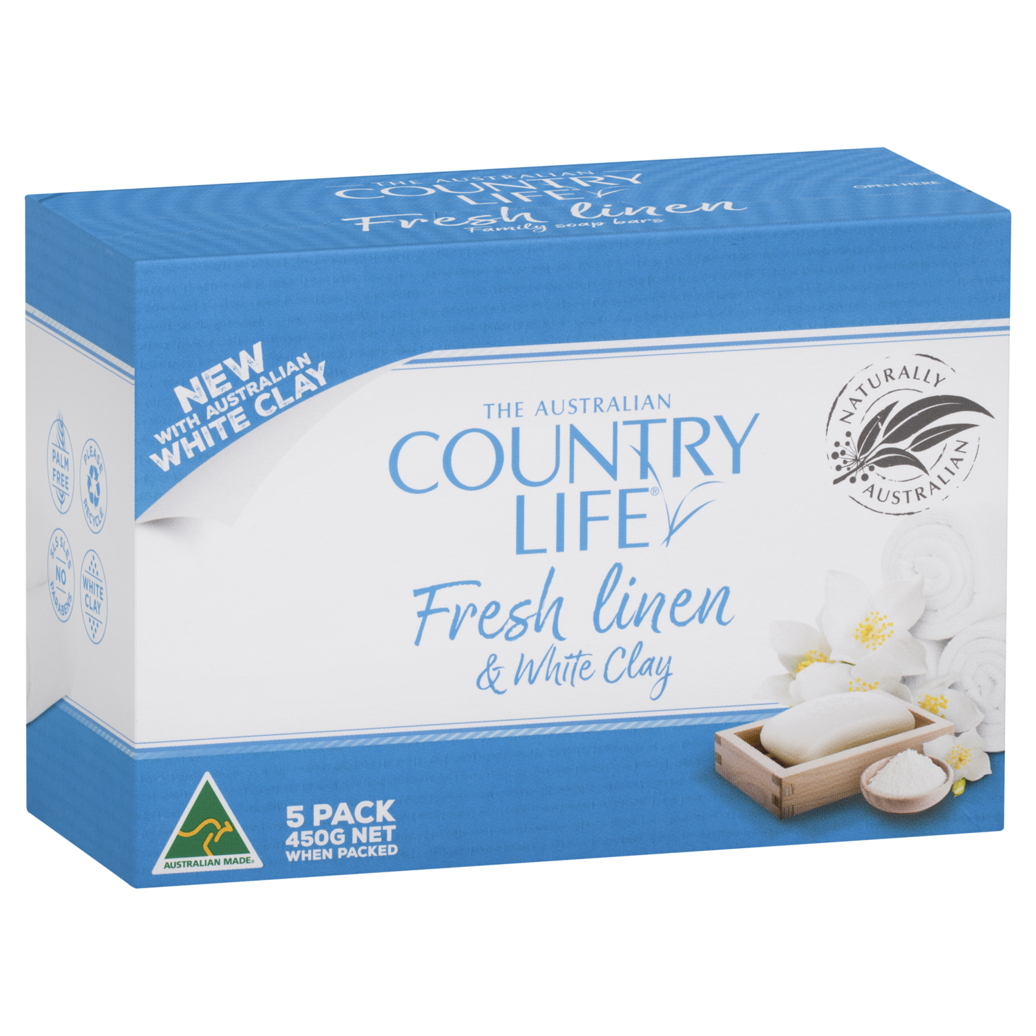 Country Life Fresh Linen &amp; White Clay 5 Pack