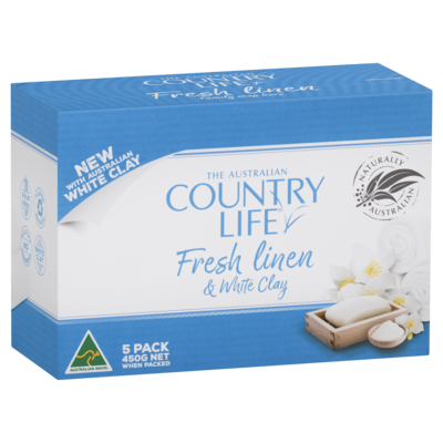Country Life Fresh Linen &amp; White Clay 5 Pack
