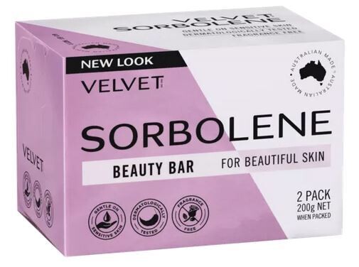 Velvet Sorbolene Beauty Bar 2 pack 200gm