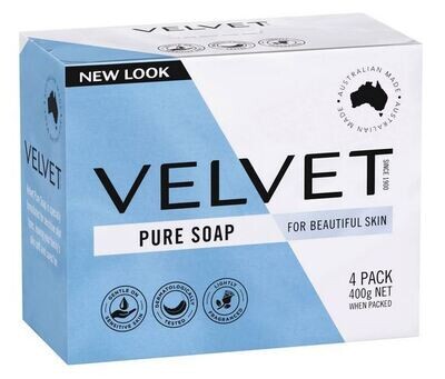 Velvet Pure Soap 4 Pack 400gm