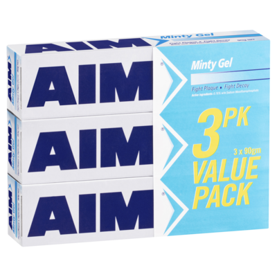 Aim Minty Gel Value Pack Regular 3 PACK 270GM
